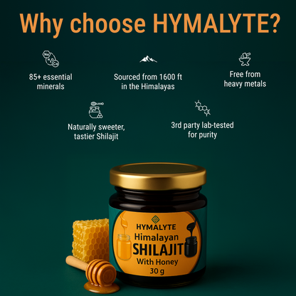 Hymalyte 100% Pure Shilajit Resin with Honey
