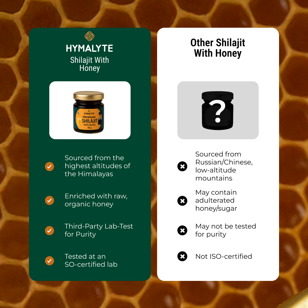 Hymalyte 100% Pure Shilajit Resin with Honey